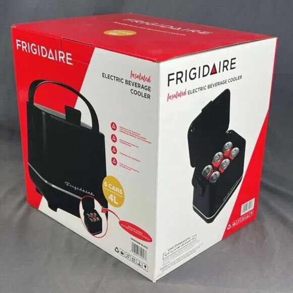 Frigidaire Top Opening White 6-Can Insulated Mini-Fridge/Cooler. NIP - Picture 2 of 9